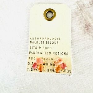 Anthropologie Pink and Orange Gemstone Earrings